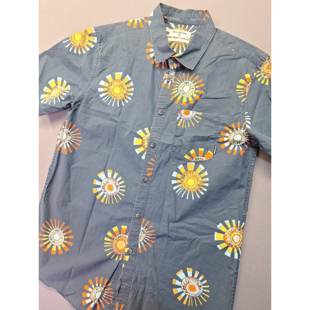 Billabong Tailored Fit Stretch Small Petite Aztec Sun Blue Beach Vacation Preppy